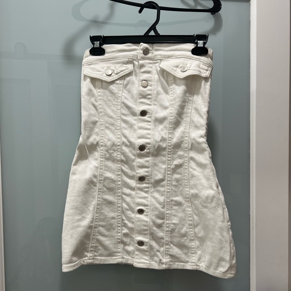 Pull&Bear White denim mini dress - Picture 10 of 14